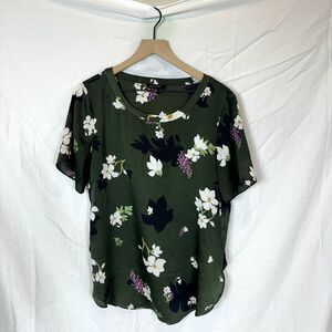 Banana Republic Green Floral Tunic T-Shirt Size M